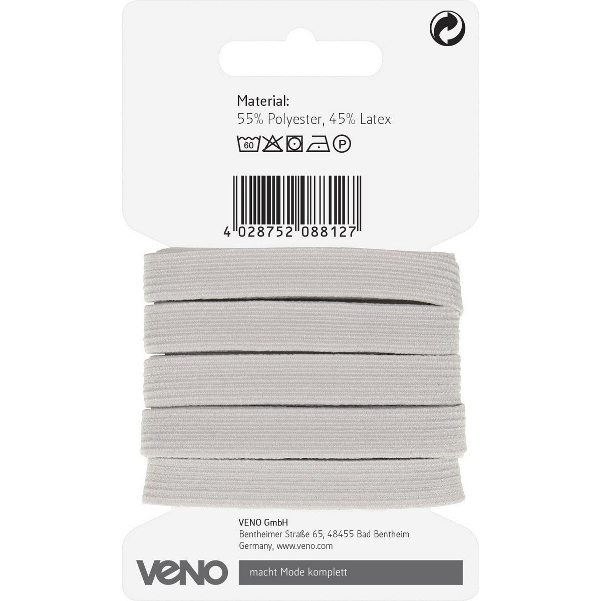 Standard Elastik 10mm weiß